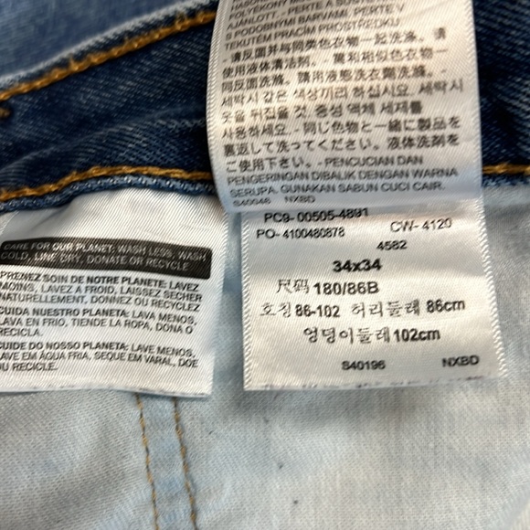 Men’s  505™ Regular Straight Fit Non-Stretch Jeans 34x34 - Picture 5 of 6